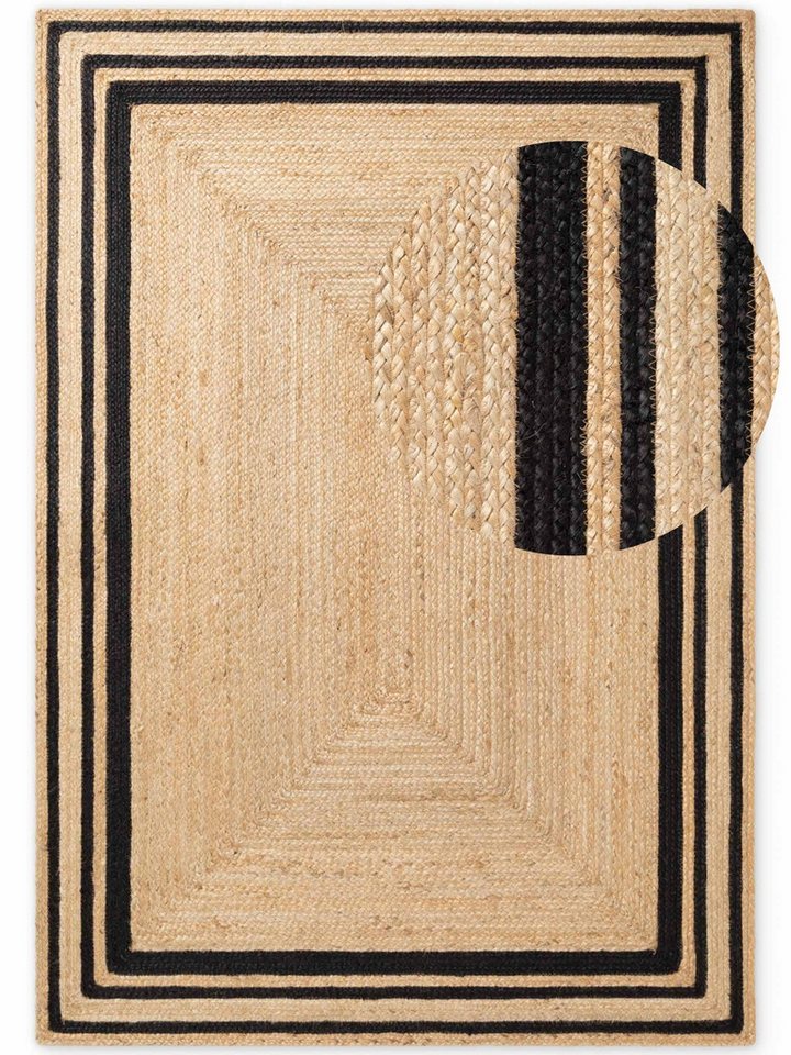 HANSE Home Teppich Looma Juteteppich, rechteckig, Höhe: 7 mm, Handgewebt, Jute Naturteppich, Boho, Wohnzimmer, Schlafzimmer – Bild 2 von 5