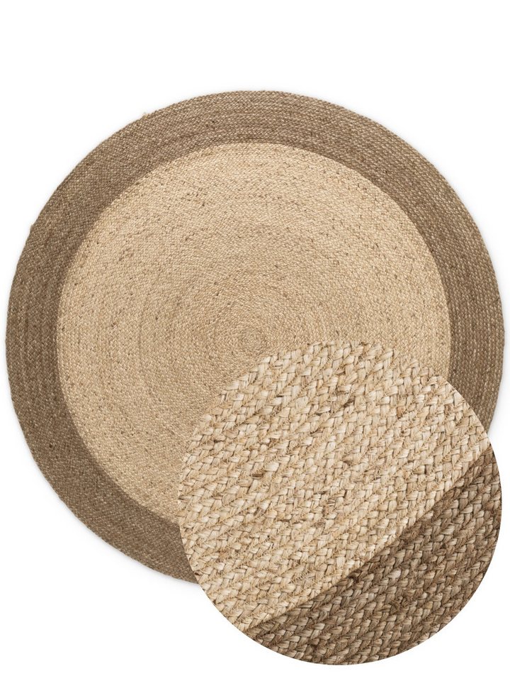 HANSE Home Teppich Looma Juteteppich, rund, Höhe: 9 mm, 100% Jutefaser, Natur, Wohnzimmer, Esszimmer, Flur, Boho, Skandi – Bild 2 von 5