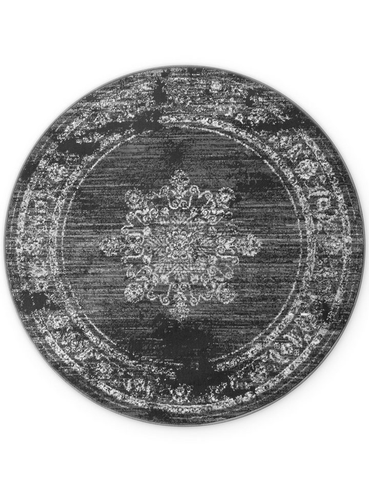 HANSE Home Teppich Lydia, rund, Höhe: 9 mm, Wohnzimmer, Schlafzimmer, Flur, Kurzflor, orientalisch, Vintage, weich – Bild 2 von 5