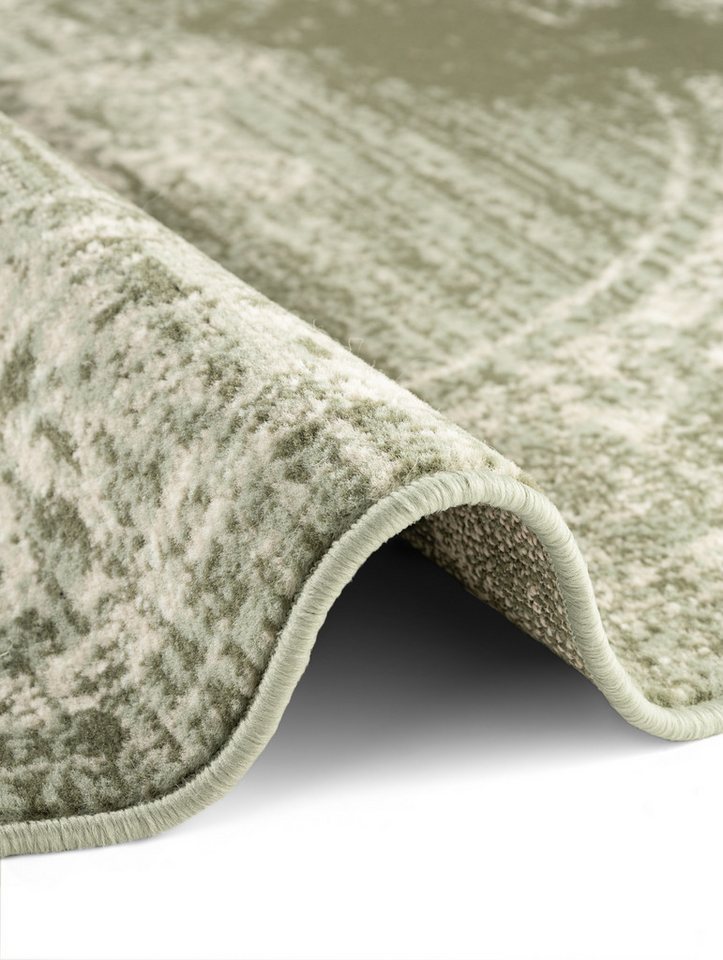 HANSE Home Teppich Lydia, rund, Höhe: 9 mm, Wohnzimmer, Schlafzimmer, Flur, Kurzflor, orientalisch, Vintage, weich – Bild 5 von 5