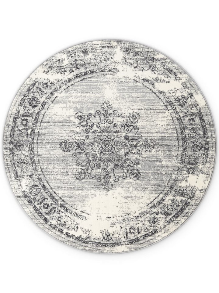 HANSE Home Teppich Lydia, rund, Höhe: 9 mm, Wohnzimmer, Schlafzimmer, Flur, Kurzflor, orientalisch, Vintage, weich – Bild 2 von 5