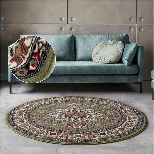 HANSE Home Teppich Parun Täbriz, rund, Höhe: 9 mm, Kurzflor, Orient, Teppich, Vintage, Esszimmer, Wohnzimmer, Flur