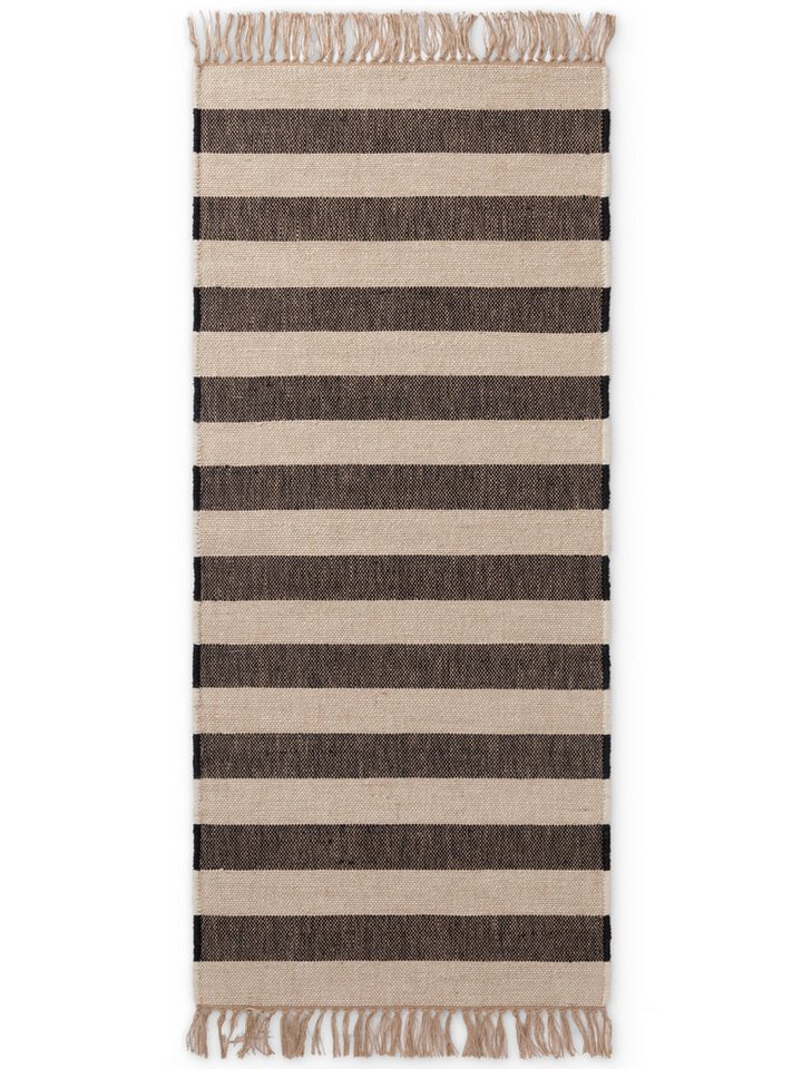 HANSE Home Teppich Playa, rechteckig, Höhe: 6 mm, Jute, Handgemacht, Naturteppich, Wohnzimmer, Läufer, Fransen – Bild 2 von 5