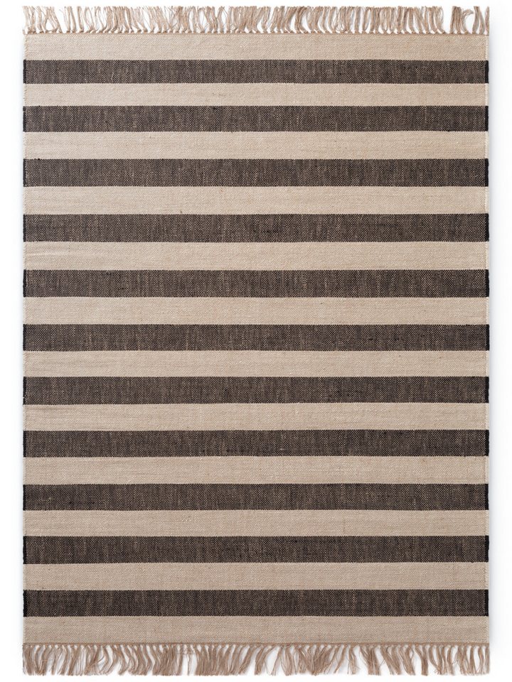 HANSE Home Teppich Playa, rechteckig, Höhe: 6 mm, Jute, Handgemacht, Naturteppich, Wohnzimmer, Läufer, Fransen – Bild 2 von 5