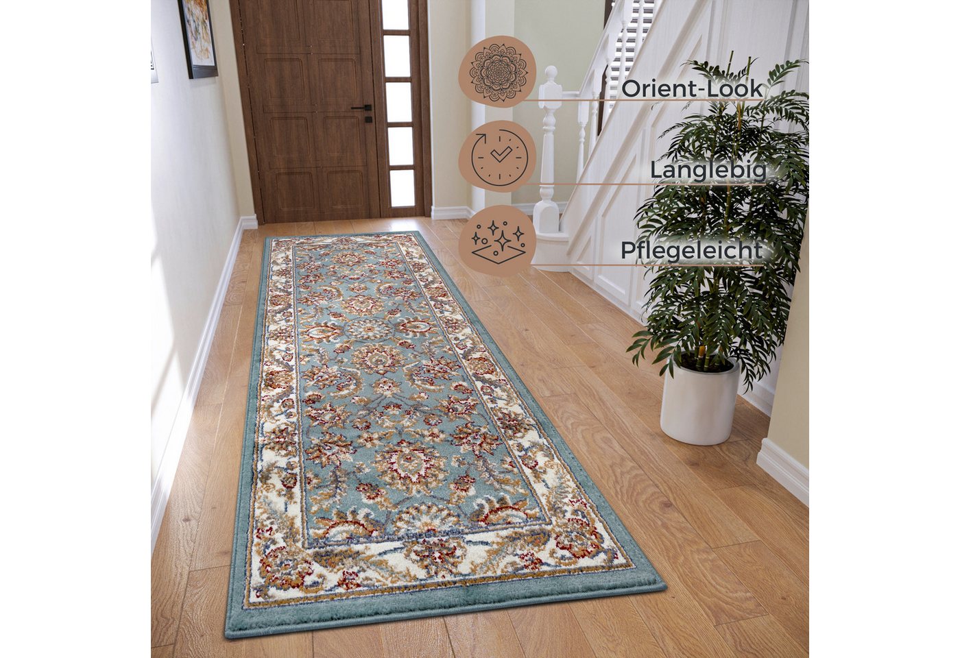 HANSE Home Teppich Reni, rechteckig, Höhe: 8 mm, Läufer, Orientalisch, Kurzflor, Wohnzimmer, Schlafzimmer, Esszimmer – Bild 3 von 5