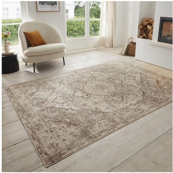 HANSE Home Teppich Sand, rechteckig, Höhe: 8 mm, Kurzflor, Läufer, Orient, Vintage, Wohnzimmer, Schlafzimmer, Esszimmer