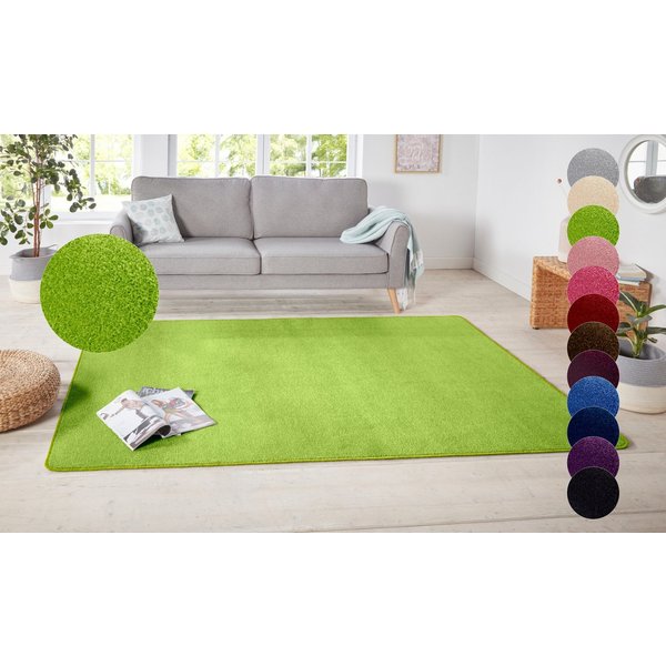 HANSE Home Teppich Shashi, rechteckig, Höhe: 8,5 mm, Kurzflor, Unifarben, Läufer, weich, Esszimmer, Kinderzimmer, Flur