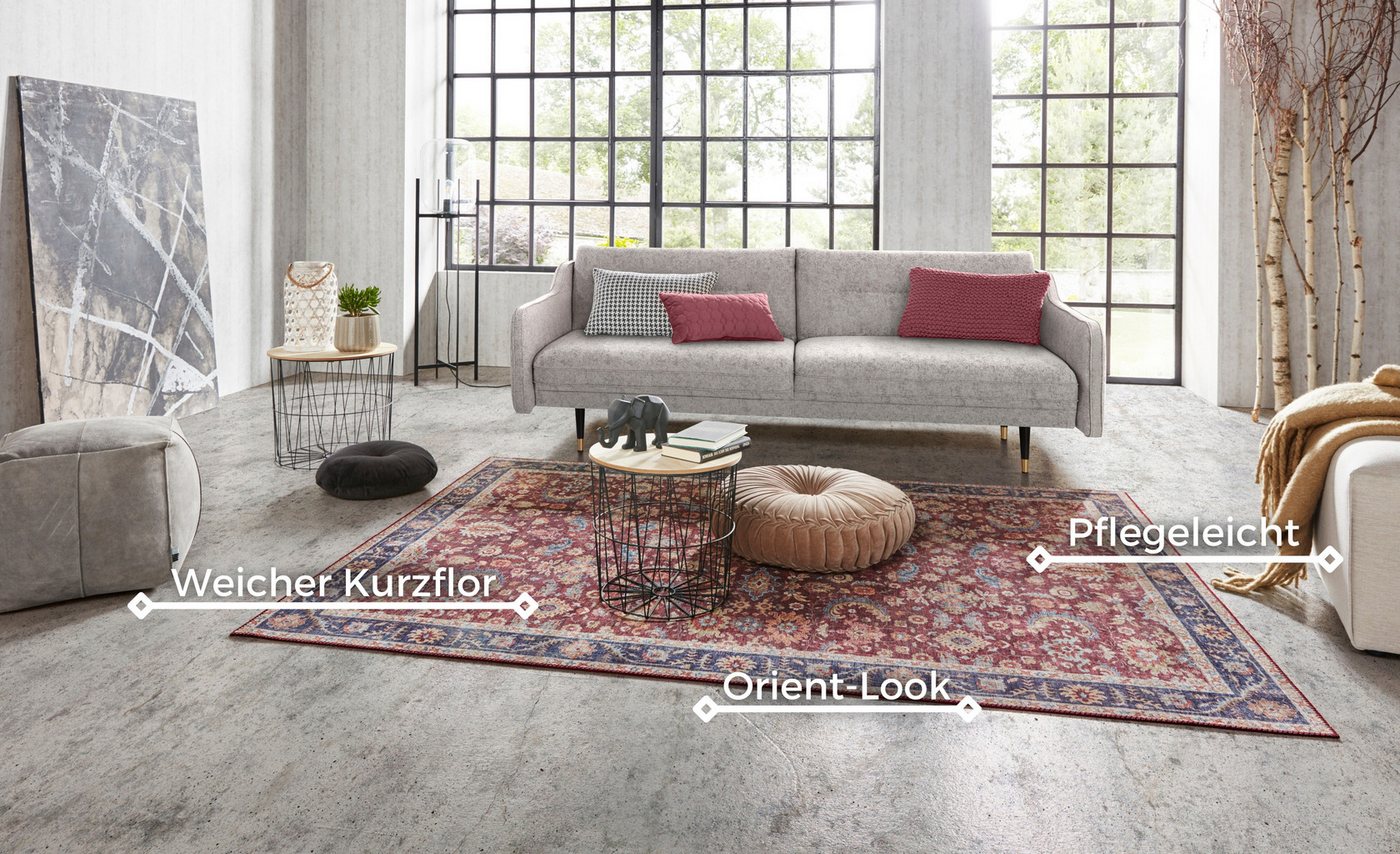 HANSE Home Teppich Vivana, rechteckig, Höhe: 5 mm, Orientalisch, Läufer, Vintage, Wohnzimmer, Schlafzimmer, Esszimmer – Bild 3 von 5