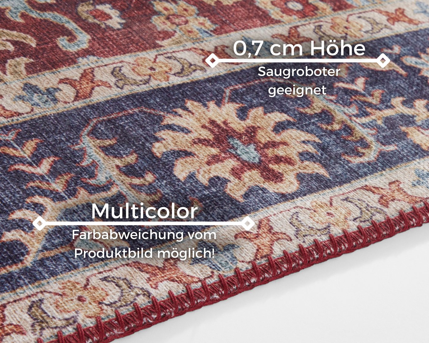 HANSE Home Teppich Vivana, rechteckig, Höhe: 5 mm, Orientalisch, Läufer, Vintage, Wohnzimmer, Schlafzimmer, Esszimmer – Bild 4 von 5