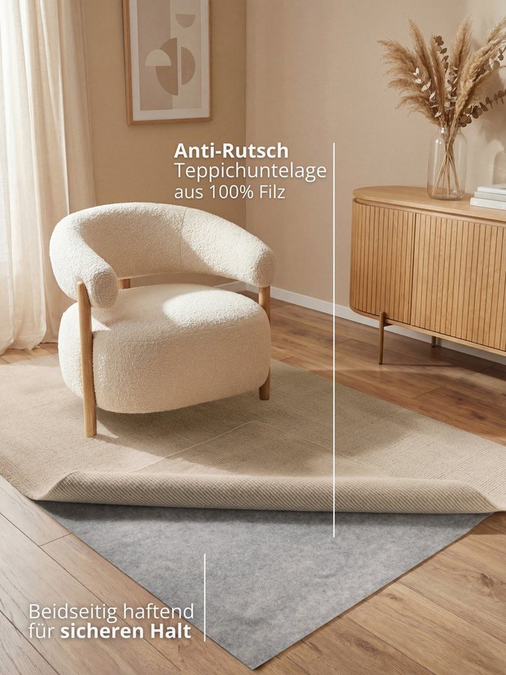 HANSE Home Teppichunterlage Grip, (1-St), Rutschfest, Teppichstop, Antirutsch Gleitschutz, zuschneidbar – Bild 3 von 5