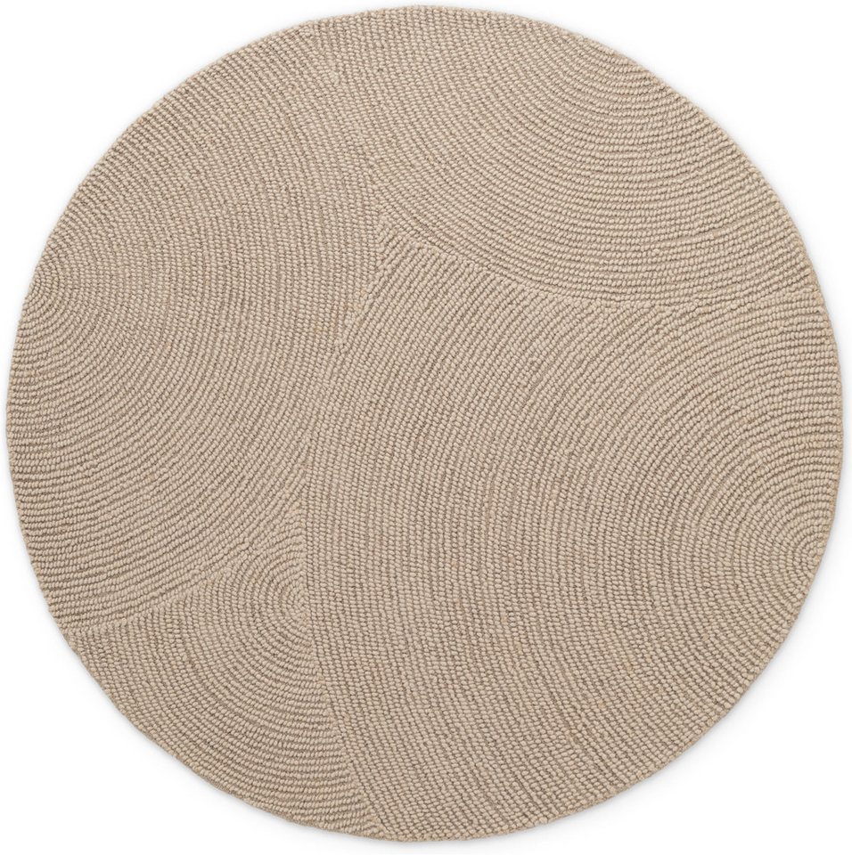 HANSE Home Wollteppich Calmio, auch als Läufer und in rund, rund, Höhe: 18 mm, Handgetuftet, Wolle, Natur, Wohnzimmer, Schlafzimmer, Skandi, Hygge – Bild 5 von 5