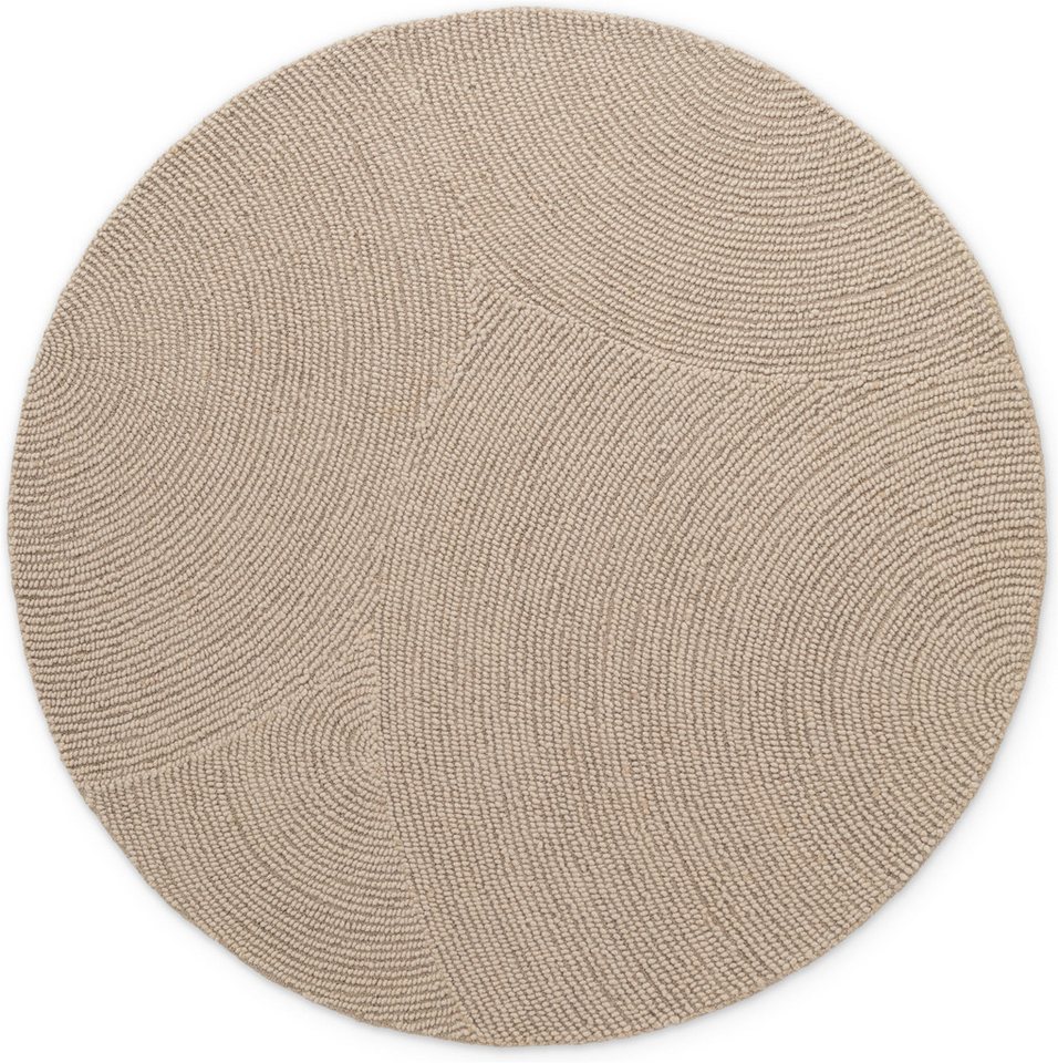 HANSE Home Wollteppich Calmio, auch als Läufer und in rund, rund, Höhe: 18 mm, Handgetuftet, Wolle, Natur, Wohnzimmer, Schlafzimmer, Skandi, Hygge – Bild 5 von 5