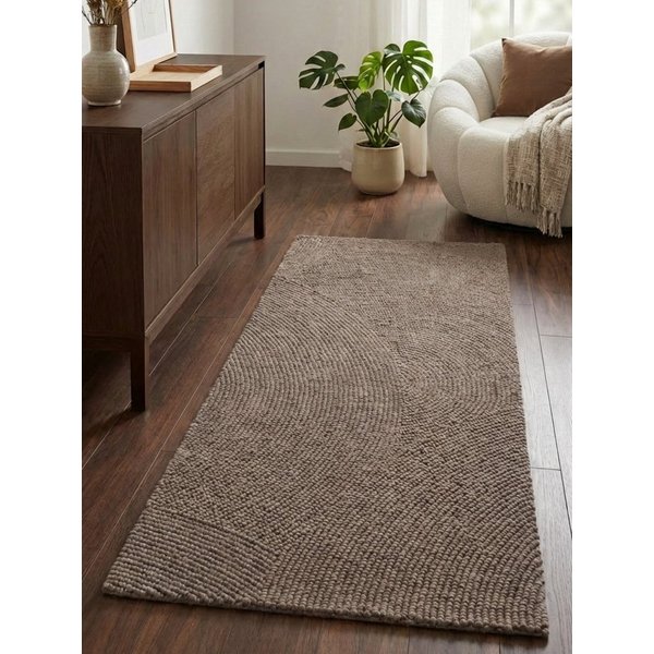 HANSE Home Wollteppich Calmio, auch als Läufer und in rund, rechteckig, Höhe: 18 mm, Handgetuftet, Wolle, Natur, Wohnzimmer, Schlafzimmer, Skandi, Hygge