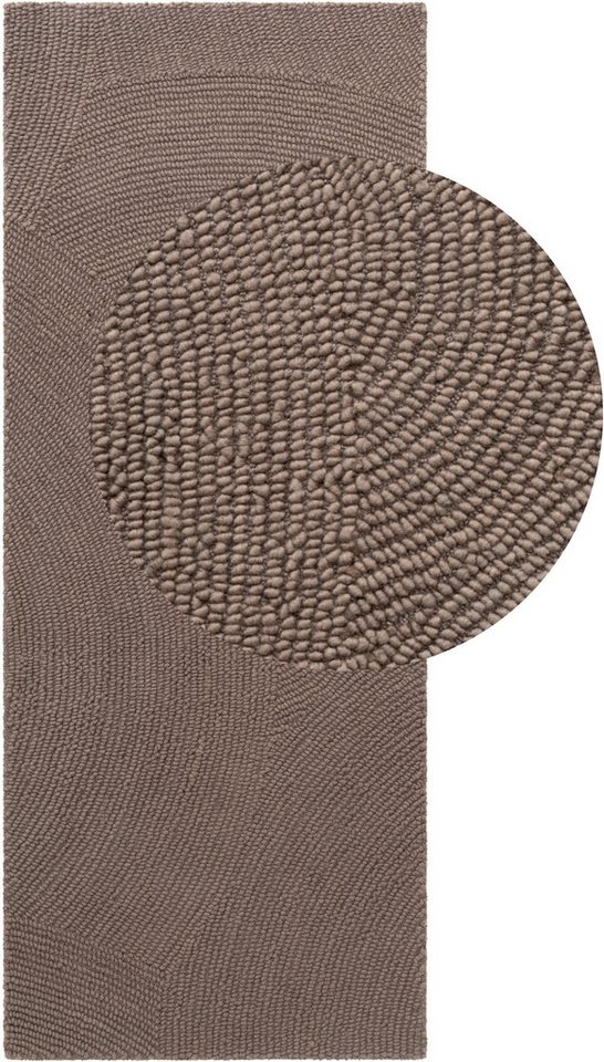HANSE Home Wollteppich Calmio, auch als Läufer und in rund, rechteckig, Höhe: 18 mm, Handgetuftet, Wolle, Natur, Wohnzimmer, Schlafzimmer, Skandi, Hygge – Bild 2 von 5