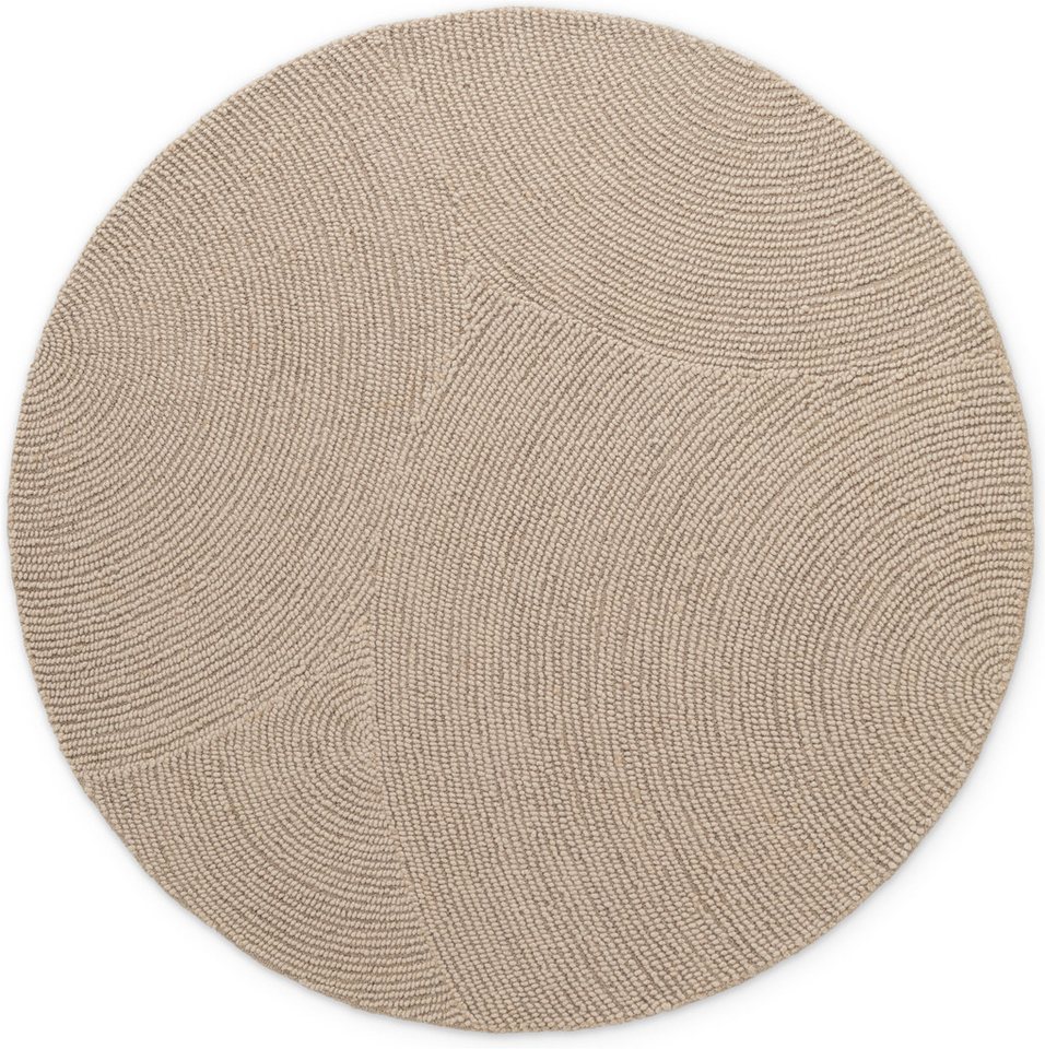 HANSE Home Wollteppich Calmio, auch als Läufer und in rund, rund, Höhe: 18 mm, Handgetuftet, Wolle, Natur, Wohnzimmer, Schlafzimmer, Skandi, Hygge – Bild 5 von 5