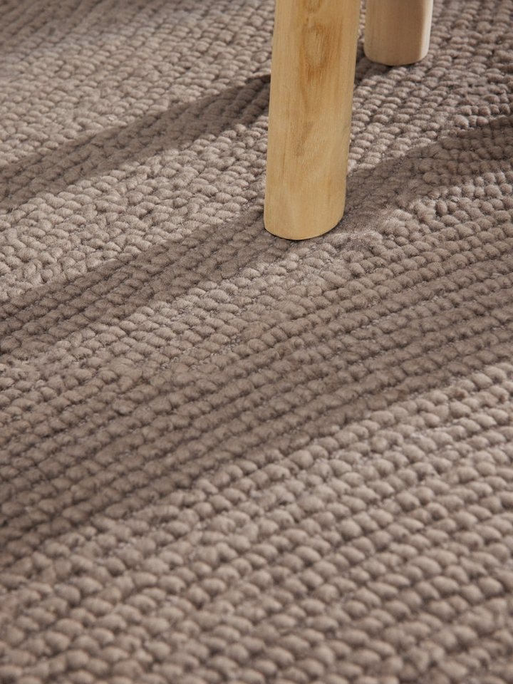 HANSE Home Wollteppich Calmio, auch als Läufer und in rund, rechteckig, Höhe: 18 mm, Handgetuftet, Wolle, Natur, Wohnzimmer, Schlafzimmer, Skandi, Hygge – Bild 5 von 5