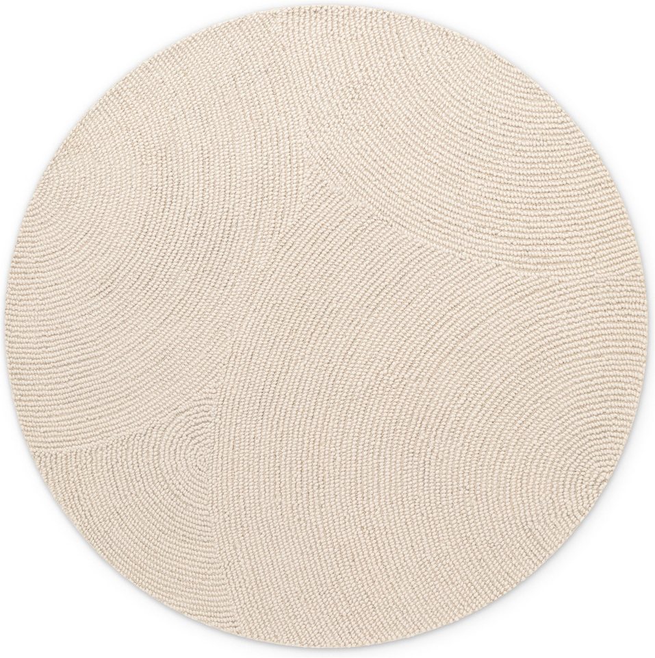 HANSE Home Wollteppich Calmio, auch als Läufer und in rund, rund, Höhe: 18 mm, Handgetuftet, Wolle, Natur, Wohnzimmer, Schlafzimmer, Skandi, Hygge – Bild 5 von 5