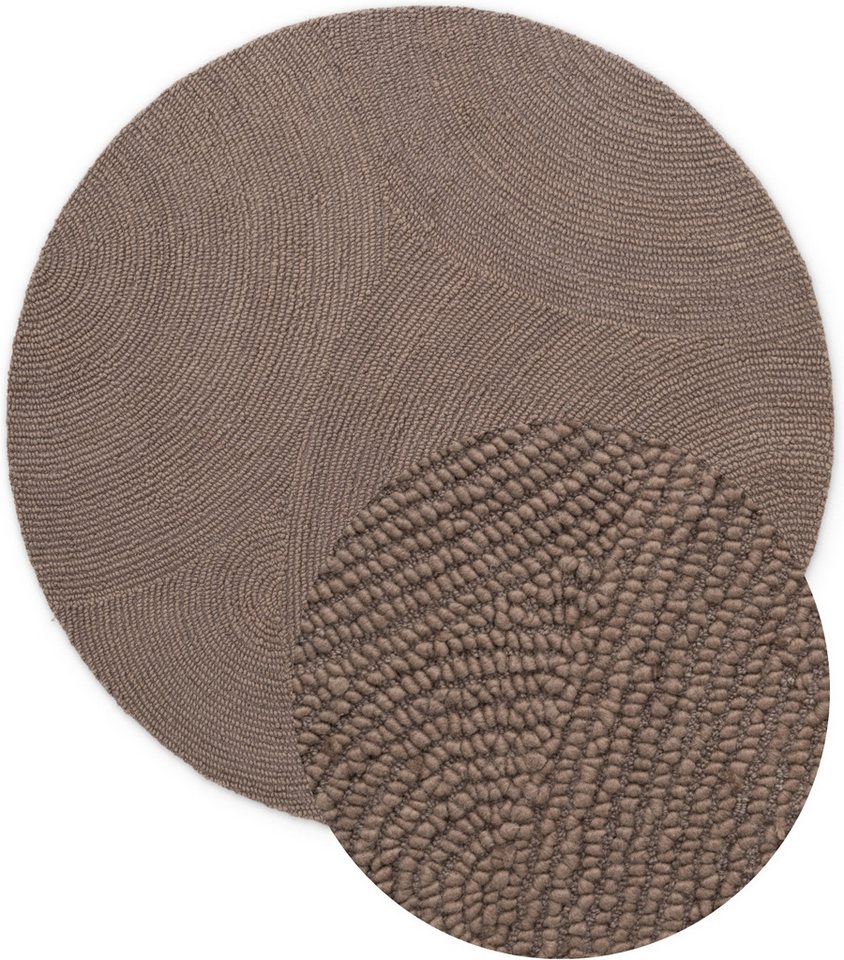 HANSE Home Wollteppich Calmio, auch als Läufer und in rund, rund, Höhe: 18 mm, Handgetuftet, Wolle, Natur, Wohnzimmer, Schlafzimmer, Skandi, Hygge – Bild 2 von 5