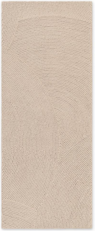 HANSE Home Wollteppich Calmio, auch als Läufer und in rund, rechteckig, Höhe: 18 mm, Handgetuftet, Wolle, Natur, Wohnzimmer, Schlafzimmer, Skandi, Hygge – Bild 5 von 5