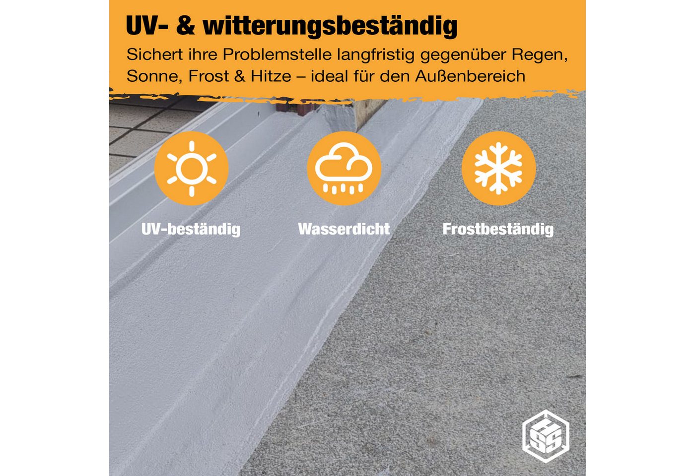 Hanse Syntec Systems Dichtstoff Flüssigkunststoff Abdichtungsset inkl. Pinsel & Vlies, geeignet für alle Untergründe außer Silikon, frischen Bitumen/Asphalt – Bild 3 von 5