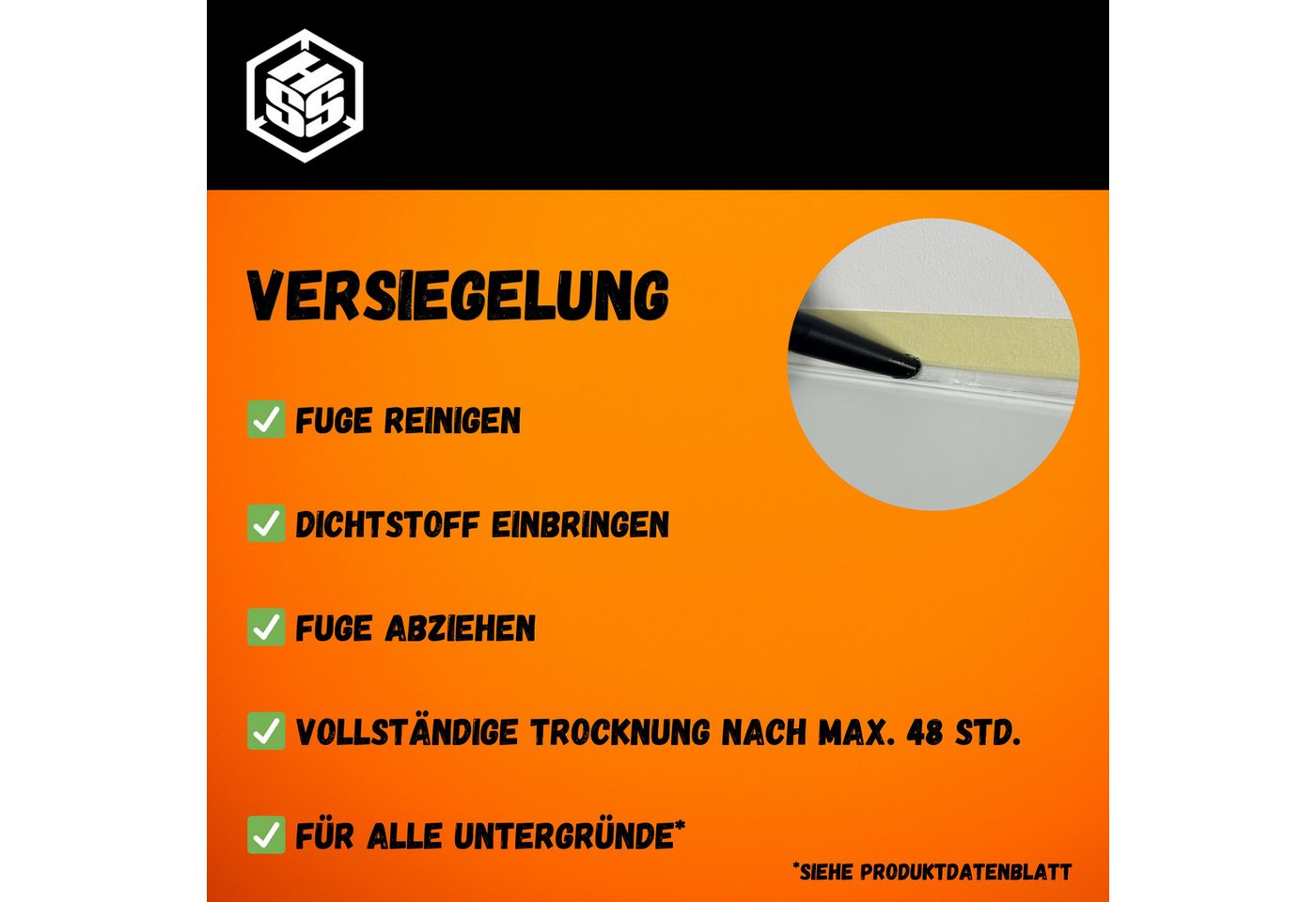 Hanse Syntec Systems Dichtstoff TRANSPARENT 290ml, MS Polymer, Klebstoff, Dichtstoff, alle Materialien, MS-Polymer, Gebrauchsfertig – Bild 5 von 5