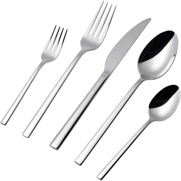Hanseatic Besteck-Set SMART, wahlweise 30, 42, 60 oder 84 Teile, für 6 oder 12 Personen (30-tlg), 6 Personen, Edelstahl 18/10, in glänzender oder matter Optik, 