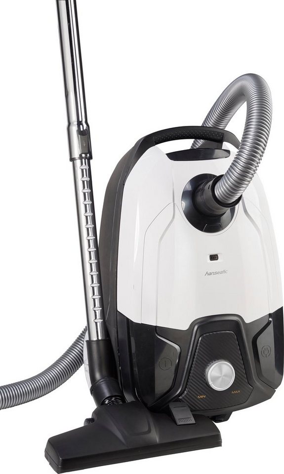 Hanseatic Bodenstaubsauger Carbon Optik, Platzsparend verstaubar, Unter 75dB, 800 W, mit Beutel, inkl. 3 Jahre Herstellergarantie – Bild 2 von 5