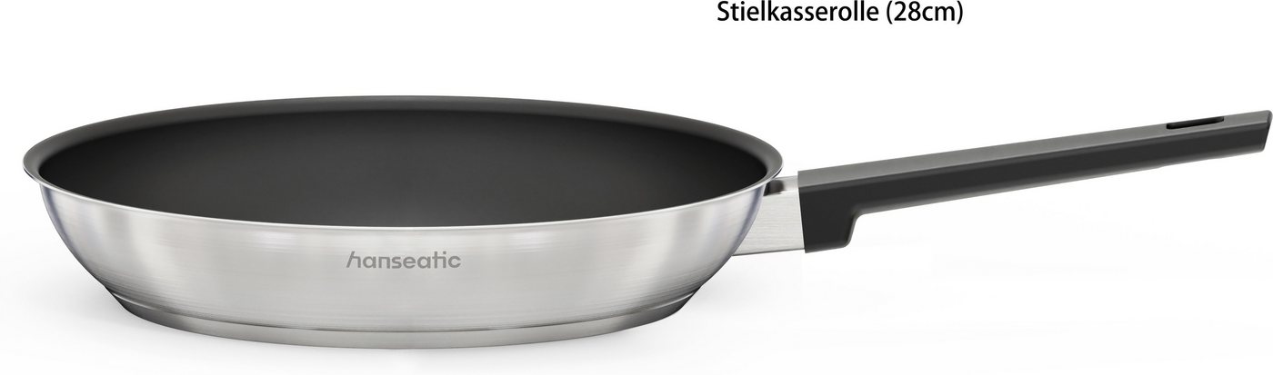 Hanseatic Bratpfanne SMART, Edelstahl 18/10 (1-tlg), Pfanne mit Antihaftbeschichtung, für alle Herdarten, inkl. Induktion – Bild 4 von 5