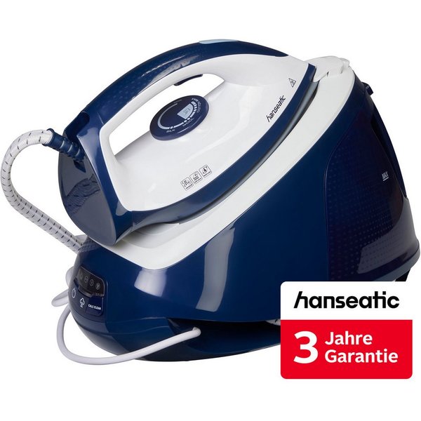 Hanseatic Dampfbügelstation HIS1565BLD, 6,5 bar Dampfdruck, max. 300g/min Dampfmenge, 1500 ml Wassertank, inkl. 3 Jahre Herstellergarantie