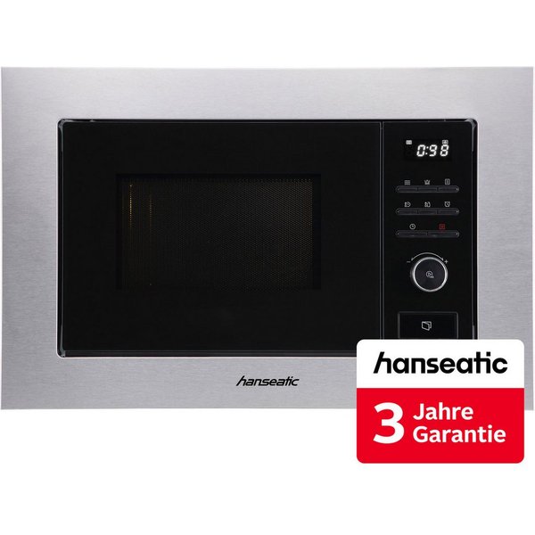Hanseatic Einbau-Mikrowelle AG820B3AT-P0CE40, Grill, Mikrowelle, 20 l, inkl. 3 Jahre Herstellergarantie