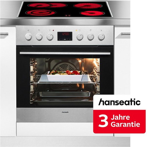 Hanseatic Elektro-Herd-Set 2022C(G)3.334eEHiTsDpHbX, inkl. 3 Jahre Herstellergarantie