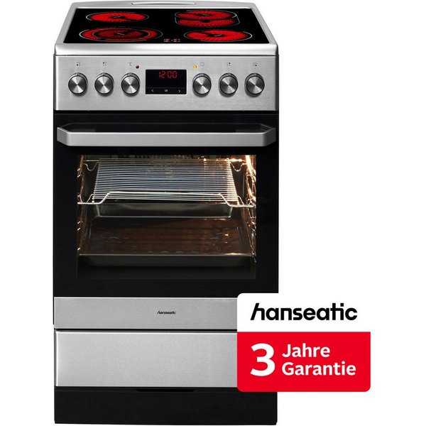 Hanseatic Elektro-Standherd 5022CE3.313eEHiTaDW, inkl. 3 Jahre Herstellergarantie