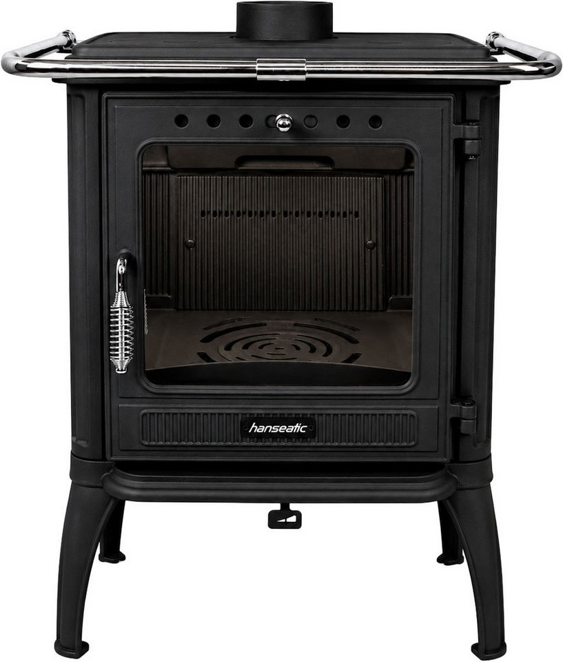 Hanseatic Kaminofen Ambrosia, Gussofen, Exklusiv, Lieferung bis ins Wohnzimmer, 7,2 kW, Zeitbrand, Großer Feuerraum – Bild 3 von 5
