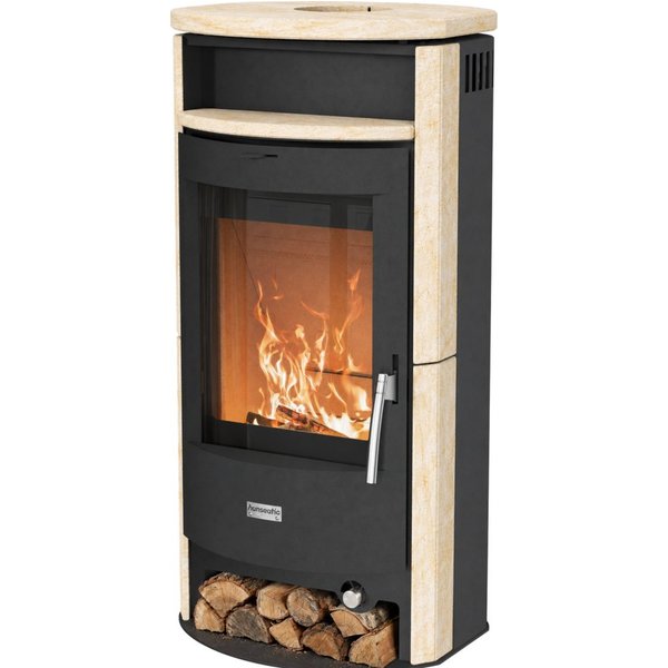 Hanseatic Kaminofen »Parma Sandstein«, Dauerbrand geprüft, Lieferung bis ins Wohnzimmer, 6,3 kW, Dauerbrand, geprüft, für Anthrazit Nuss 3 geeignet, Exklusiv