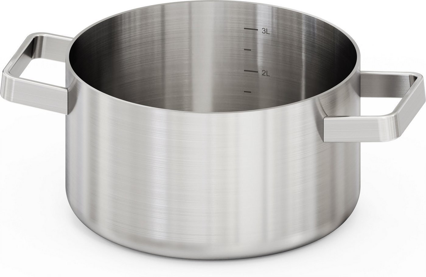 Hanseatic Kochtopf PREMIUM, Edelstahl (1-tlg), handfreundliche Griffe, Literskala, Glasdeckel, Induktion – Bild 3 von 5