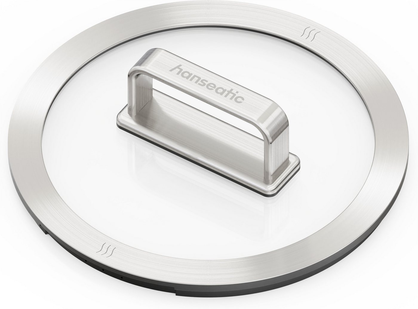 Hanseatic Kochtopf PREMIUM, Edelstahl (1-tlg), handfreundliche Griffe, Literskala, Glasdeckel, Induktion – Bild 4 von 5