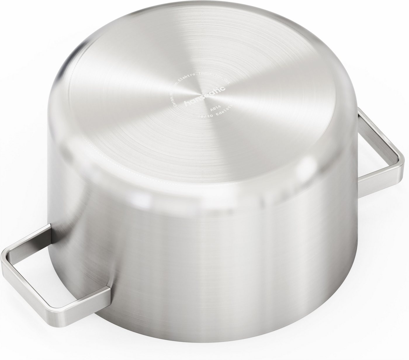 Hanseatic Kochtopf PREMIUM, Edelstahl (1-tlg), handfreundliche Griffe, Literskala, Glasdeckel, Induktion – Bild 5 von 5
