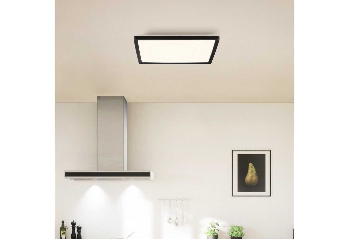 Hanseatic LED Panel DLP220A, CCT - über Fernbedienung, LED fest integriert, warmweiß - kaltweiß, Deckenlampe, Deckenleuchte, dimmbar, CCT über Wandschalter, Bac – Bild 2 von 5