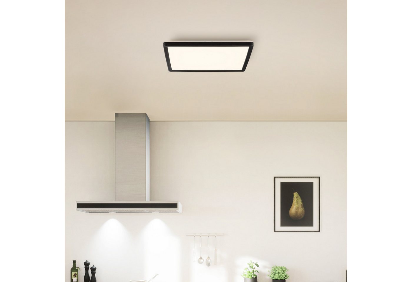 Hanseatic LED Panel DLP220A, CCT - über Fernbedienung, LED fest integriert, warmweiß - kaltweiß, Deckenlampe, Deckenleuchte, dimmbar, CCT über Wandschalter, Bac – Bild 2 von 5