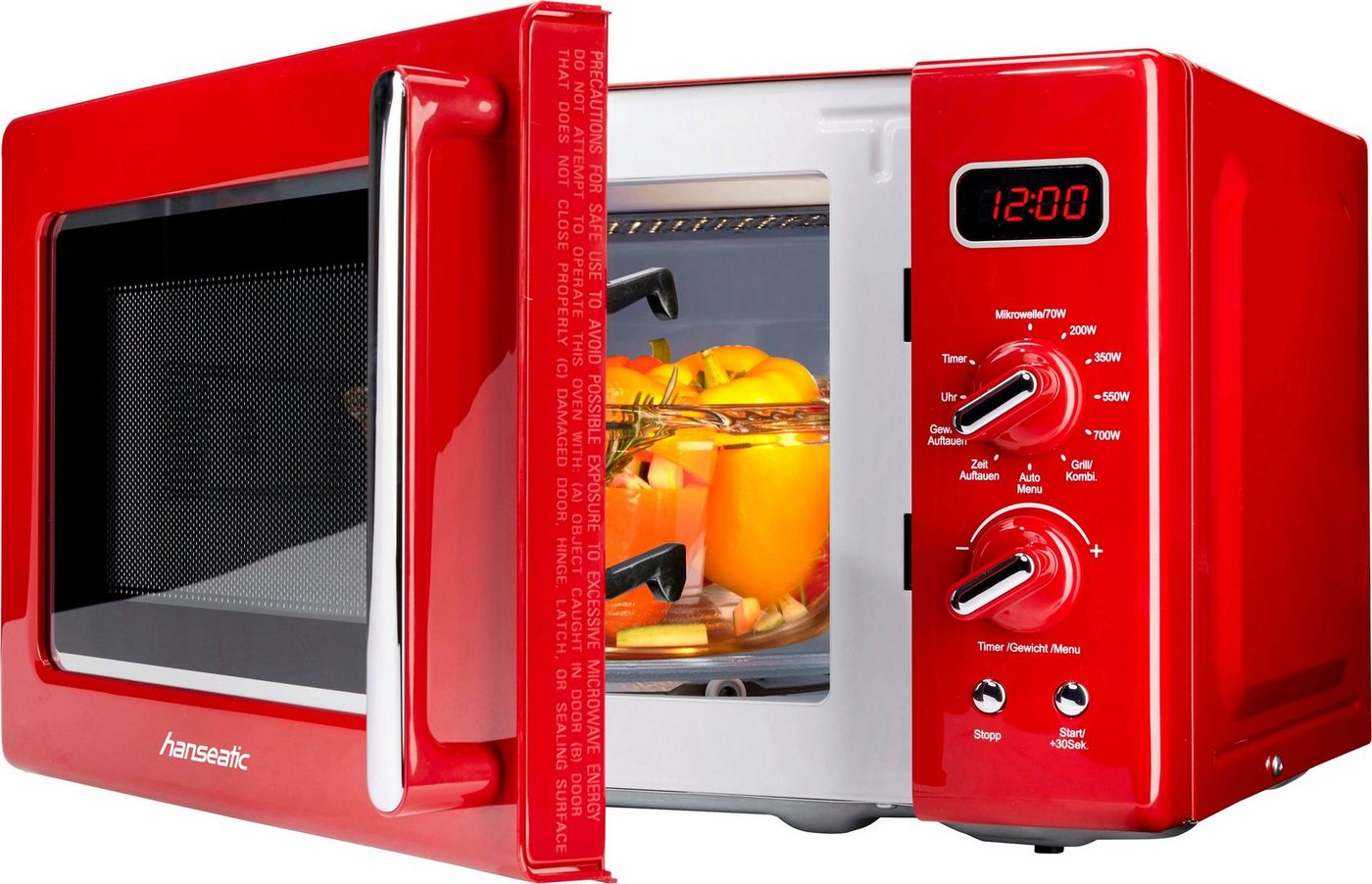 Hanseatic Mikrowelle AG720CE6-PM, Grill, Mikrowelle, 20 l, inkl. 3 Jahre Herstellergarantie – Bild 2 von 5