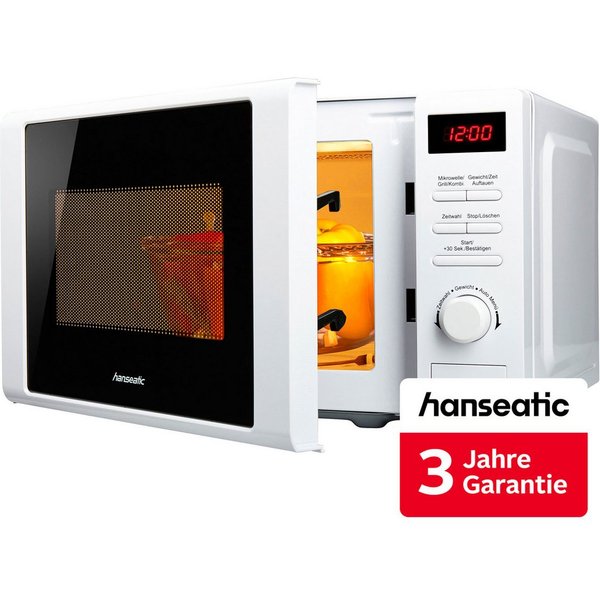Hanseatic Mikrowelle AG720CGE-PM, 2 in 1, Grill, Mikrowelle, 20 l, inkl. 3 Jahre Herstellergarantie