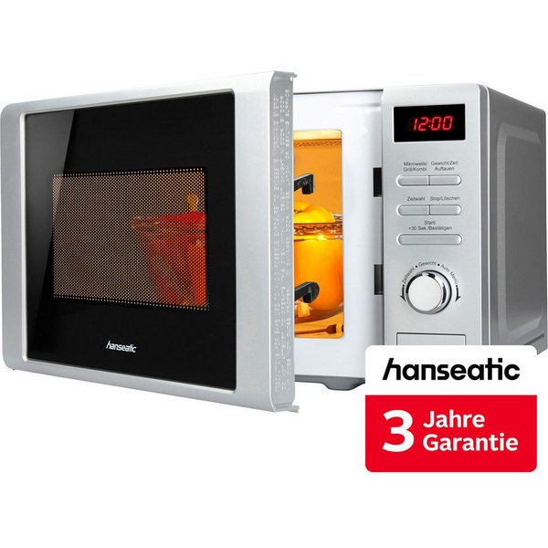Hanseatic Mikrowelle AG720CGE-PM, 2 in 1, Grill, Mikrowelle, 20 l, inkl. 3 Jahre Herstellergarantie