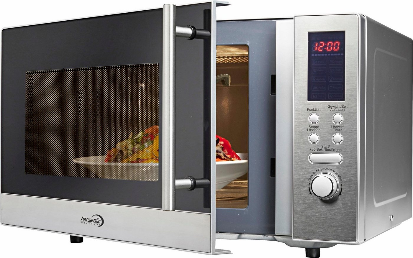 Hanseatic Mikrowelle AS823EBB-P, Grill und Heißluft, 23 l, inkl. 3 Jahre Herstellergarantie – Bild 2 von 5