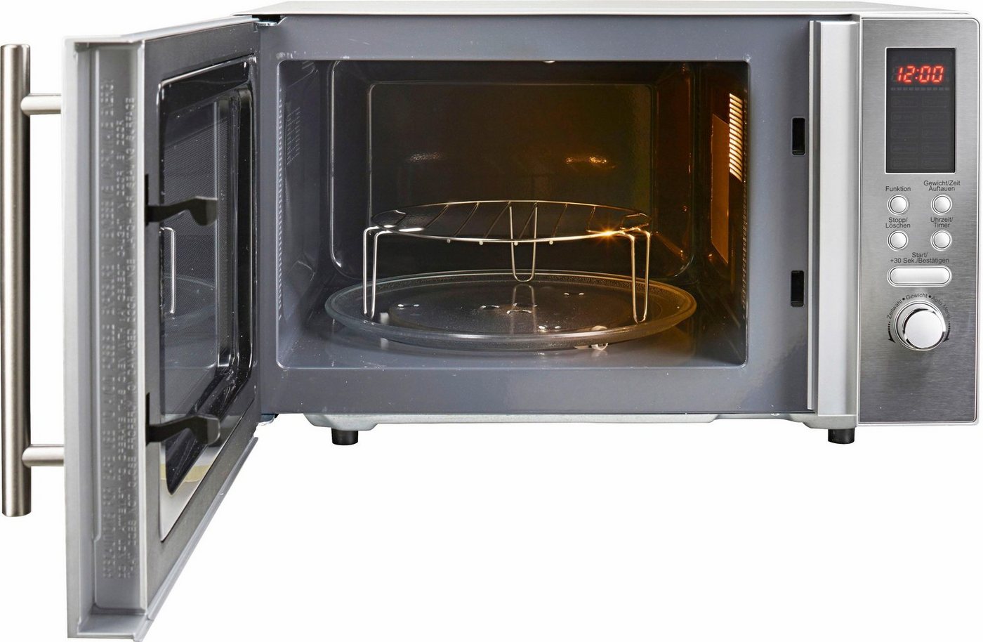 Hanseatic Mikrowelle AS823EBB-P, Grill und Heißluft, 23 l, inkl. 3 Jahre Herstellergarantie – Bild 4 von 5