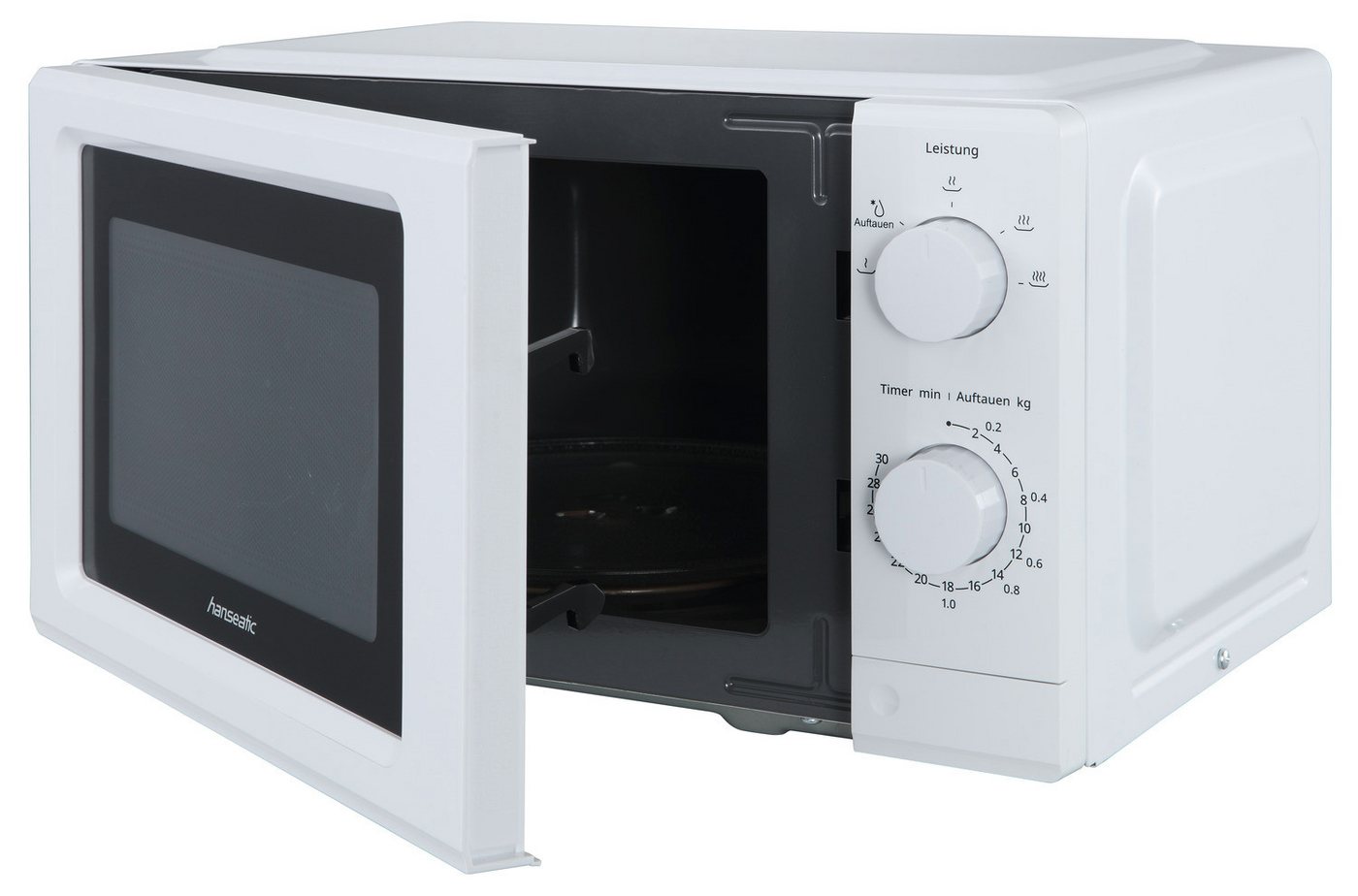 Hanseatic Mikrowelle HM19W1M, Mikrowelle, 19 l, inkl. 3 Jahre Herstellergarantie – Bild 2 von 5