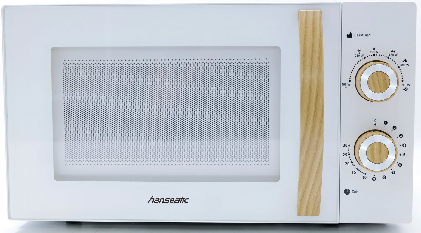 Hanseatic Mikrowelle SMH207WSH-P, weiß, Mikrowelle, 20 l, inkl. 3 Jahre Herstellergarantie – Bild 4 von 5