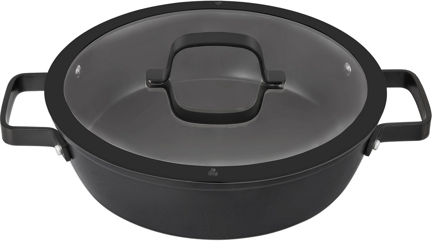 Hanseatic Pfannen-Set ALU PRO, Aluminium (Set, 3-tlg., 1x Pfanne 24 cm, 1x Servierpfanne 28 cm mit Deckel), Profi Pfannen mit Antihaftbeschichtung, für alle Her – Bild 3 von 5