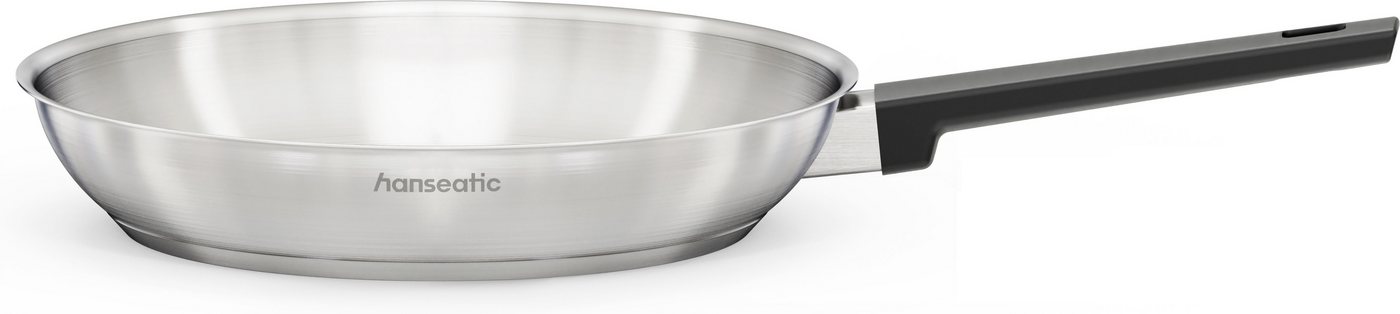 Hanseatic Pfannen-Set SMART, Edelstahl 18/10 (Set, 3-tlg., 1x Pfanne Ø 20 cm, 24 cm und 28 cm), ohne Beschichtung, energiesparend, für alle Herdarten, inkl. Ind – Bild 4 von 5