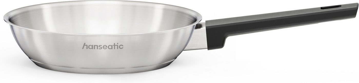 Hanseatic Pfannen-Set SMART, Edelstahl 18/10 (Set, 2-tlg., 1x Pfanne Ø 24 cm und 28 cm), ohne Beschichtung, energiesparend, für alle Herdarten, inkl. Induktion – Bild 3 von 5