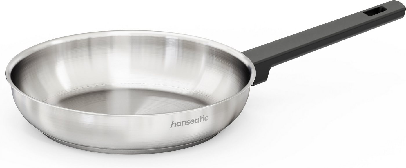 Hanseatic Pfannen-Set SMART, Edelstahl 18/10 (Set, 2-tlg., 1x Pfanne Ø 24 cm und 28 cm), ohne Beschichtung, energiesparend, für alle Herdarten, inkl. Induktion – Bild 5 von 5